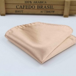 Boys Bronze Satin Pocket Square Handkerchief